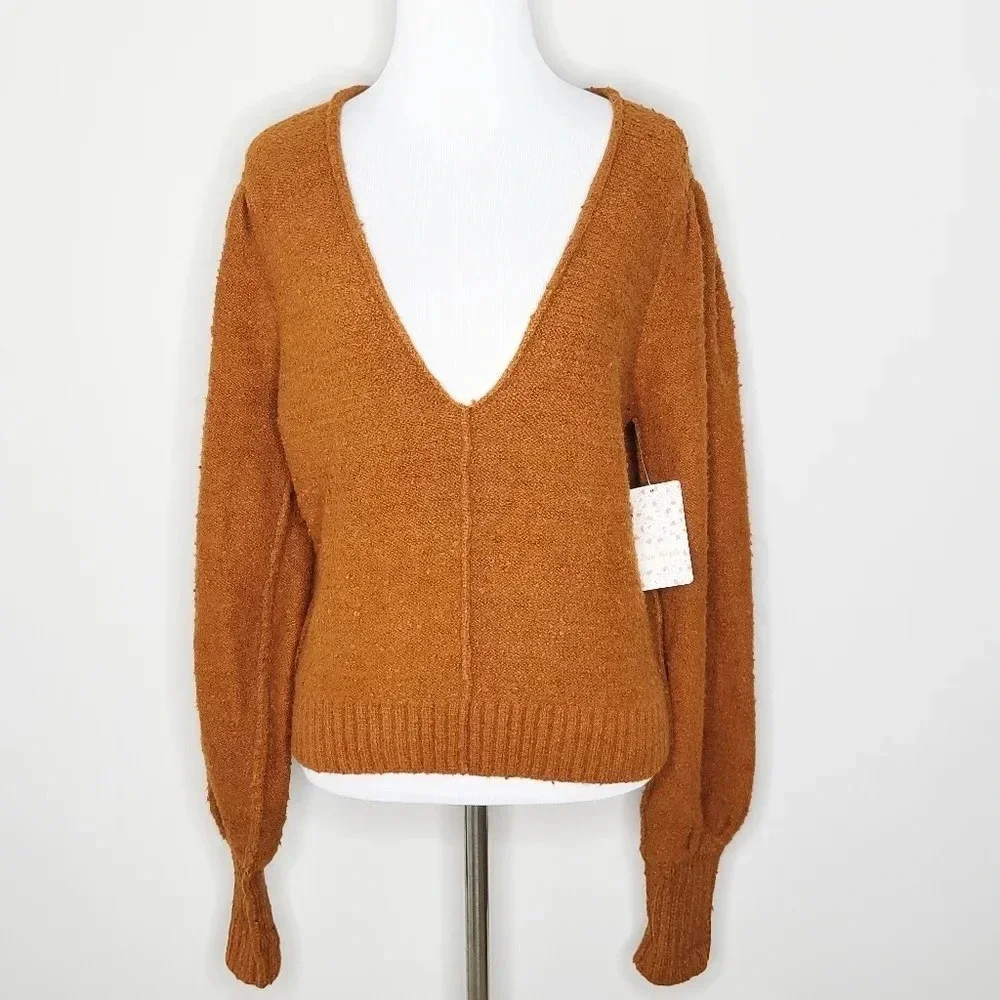 NWT Free People Reverie V-neck Sweater XS